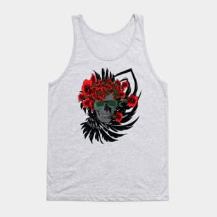 Rosa skull Tank Top